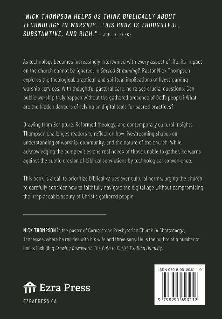 Sacred Streaming: Pastoral Warnings Against Digitizing Church